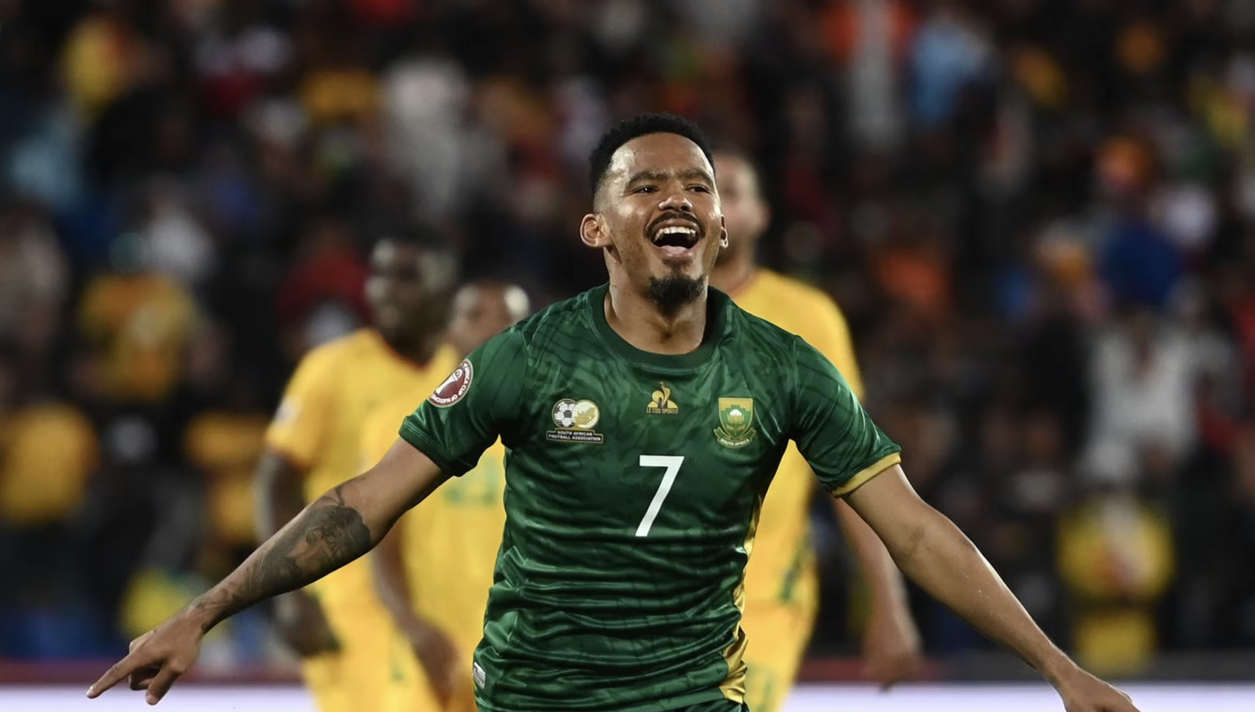 Oswin Appollis scores late penalty for South Africa against Zimbabwe at AFCON 2025